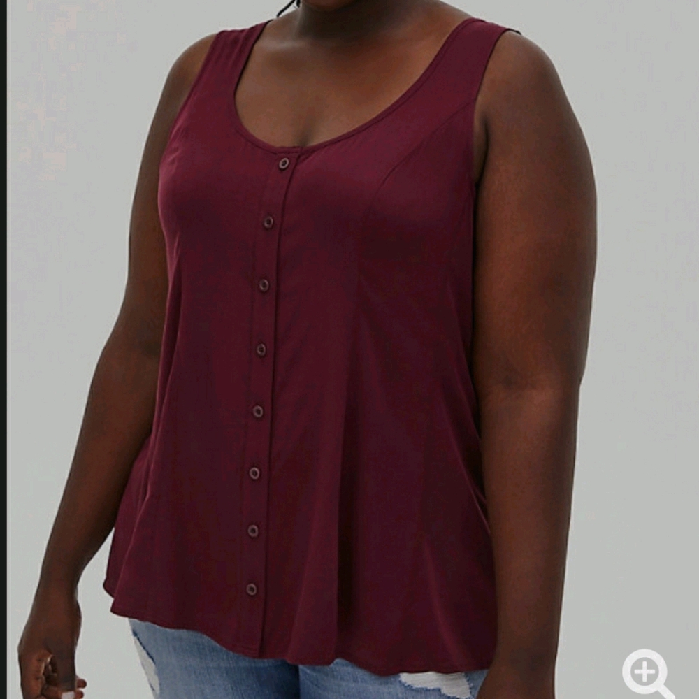 NWT Torrid 00 Fit n Flare Challis Blouse